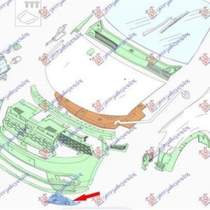 223100832 Dacia Sandero 2016-2020 | Ποδιά Μηχανής Εμπρός Αριστερή
