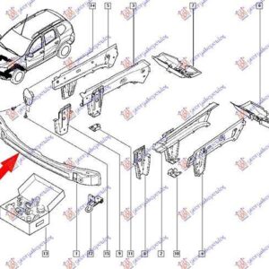 222003840 Dacia Duster 2010-2017 | Τραβέρσα Προφυλακτήρα Εμπρός