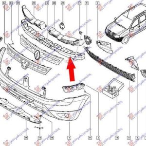 222003845 Dacia Duster 2010-2017 | Τραβέρσα Προφυλακτήρα Εμπρός