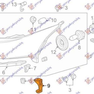 235004287 Chevrolet Cruze 2009-2013 | Βάση Φανού Εμπρός Αριστερή