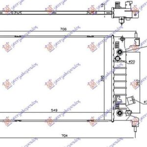 237006310 Chevrolet Aveo Sedan/Hatchback 2012- | Ψυγείο Νερού