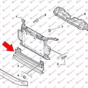 290003840 Fiat Punto Evo 2009-2012 | Τραβέρσα Προφυλακτήρα Εμπρός