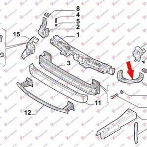 601000472 Opel Combo (Combi/Cargo) 2012-2018 | Φανοστάτης Εμπρός Αριστερός