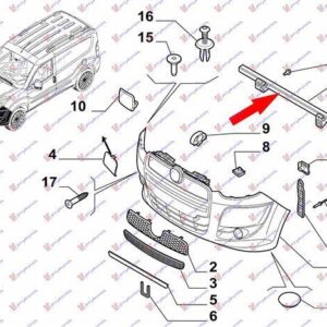 294003840 Fiat Doblo 2009-2015 | Τραβέρσα Προφυλακτήρα Εμπρός