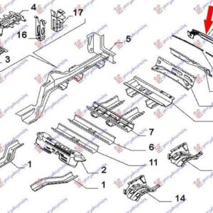 601003855 Opel Combo (Combi/Cargo) 2012-2018 | Τραβέρσα Προφυλακτήρα Πίσω