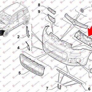 295004280 Fiat Panda 2012- | Ενίσχυση Προφυλακτήρα Εμπρός