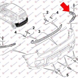 295004301 Fiat Panda 2012- | Βάση Προφυλακτήρα Πίσω Δεξιά