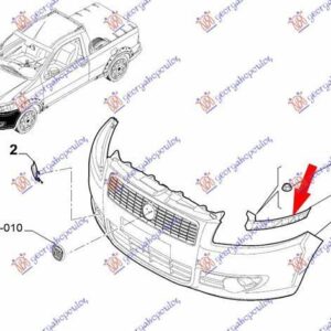 296104281 Fiat Strada 2012- | Βάση Προφυλακτήρα Εμπρός Δεξιά