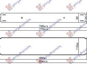 297106200 Fiat 500 X 2015-2019 | Ψυγείο Intercooler Βενζίνη/Πετρέλαιο