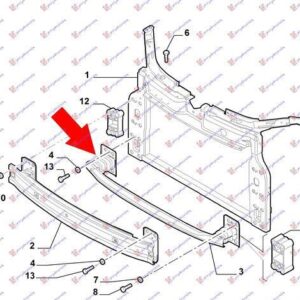 297203845 Fiat 500 2015- | Τραβέρσα Προφυλακτήρα Εμπρός