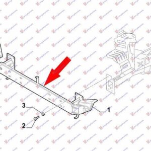 637003840 Peugeot Boxer 2014- | Τραβέρσα Προφυλακτήρα Εμπρός