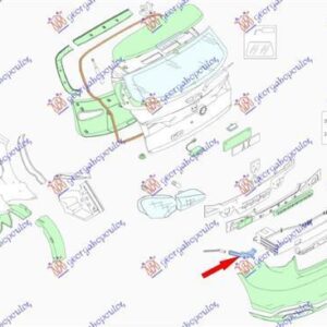 300004307 Fiat Tipo 2016-2021 | Βάση Προφυλακτήρα Πίσω Αριστερή