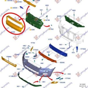 315204550 Ford Ranger 2015-2019 | Πλαίσιο Μάσκας