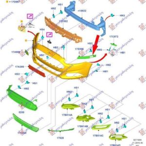 318104283 Ford Mondeo 2014-2019 | Βάση Προφυλακτήρα Εμπρός Δεξιά