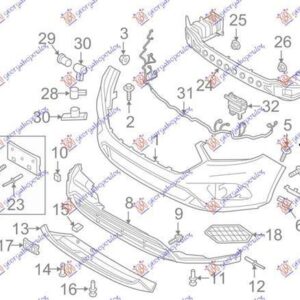 323004821 Ford Kuga 2013-2016 | Δίχτυ Προφυλακτήρα Εμπρός Δεξιό