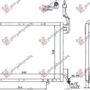 324006410 Ford Fiesta 2013-2017 | Ψυγείο A/C