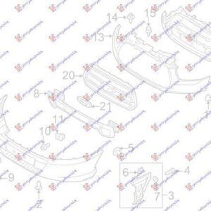 325004286 Ford Transit 2013-2019 | Βάση Προφυλακτήρα Εμπρός Δεξιά