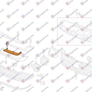 341004612 Honda CR-V 2010-2013 | Διακοσμητικό Μάσκας Αριστερό