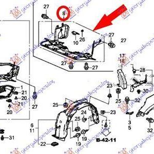 341200845 Honda CR-V 2015-2017 | Ποδιά Μηχανής