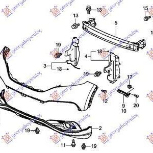 341104284 Honda CR-V 2013-2015 | Βάση Προφυλακτήρα Εμπρός Αριστερή