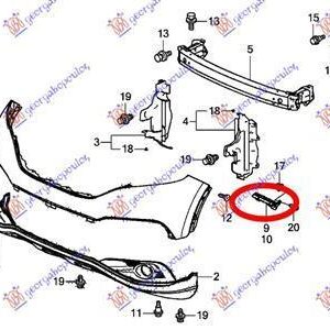 341104286 Honda CR-V 2013-2015 | Βάση Προφυλακτήρα Εμπρός Δεξιά