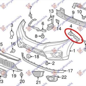 342104286 Honda Jazz 2015-2018 | Βάση Προφυλακτήρα Εμπρός Δεξιά