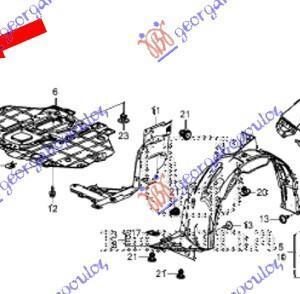 344100841 Honda HR-V 2015-2019 | Ποδιά Μηχανής Δεξιά