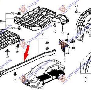 344108291 Honda HR-V 2015-2019 | Μαρσπιέ Πλαστικό Δεξιό