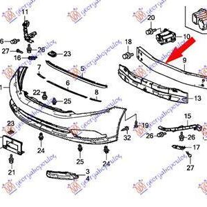 345003840 Honda Civic Hatchback/Liftback 2012-2016 | Τραβέρσα Προφυλακτήρα Εμπρός