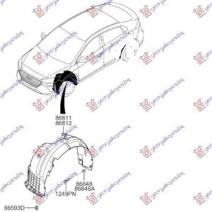 366100821 Hyundai i20 Hatchback 2014-2018 | Θόλος Πλαστικός Εμπρός Δεξιός