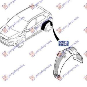 366100851 Hyundai i20 Hatchback 2014-2018 | Θόλος Πλαστικός Πίσω Δεξιός