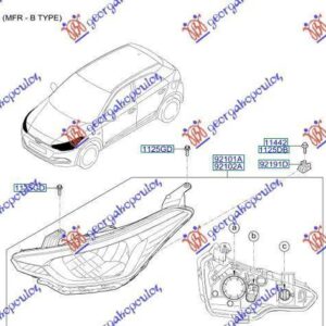 366205132 Hyundai i20 Coupe 2014-2018 | Φανός Ηλεκτρικός Εμπρός Αριστερός