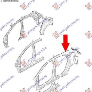 368201681 Hyundai i30 Hatchback/Estate 2014-2017 | Φτερό Πίσω Δεξιό