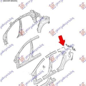 368201682 Hyundai i30 Hatchback/Estate 2014-2017 | Φτερό Πίσω Αριστερό