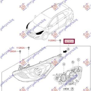 368205144 Hyundai i30 Hatchback/Estate 2014-2017 | Φανός Έξυπνος Εμπρός Αριστερός