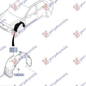 368400822 Hyundai i30 Fastback 2017-2020 | Θόλος Πλαστικός Εμπρός Αριστερός