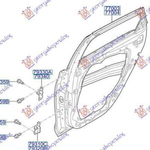 368301441 Hyundai i30 Hatchback/Estate 2017-2020 | Πόρτα Πίσω Δεξιά