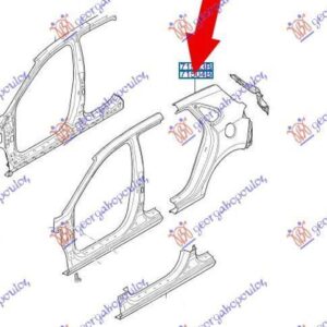 368301682 Hyundai i30 Hatchback/Estate 2017-2020 | Φτερό Πίσω Αριστερό