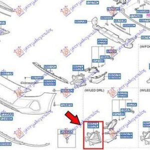 368304804 Hyundai i30 Hatchback/Estate 2017-2020 | Δίχτυ Προφυλακτήρα Εμπρός Αριστερό