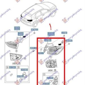 368305821 Hyundai i30 Hatchback/Estate 2017-2020 | Φανός Εξωτερικός Πίσω Δεξιός