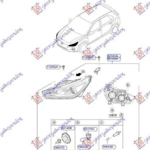 368405142 Hyundai i30 Fastback 2017-2020 | Φανός Ηλεκτρικός Εμπρός Αριστερός