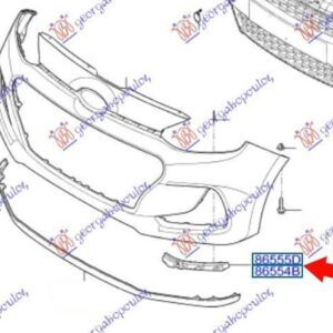 371204283 Hyundai i10 2016-2019 | Βάση Προφυλακτήρα Εμπρός Δεξιά