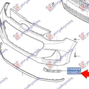 371204284 Hyundai i10 2016-2019 | Βάση Προφυλακτήρα Εμπρός Αριστερή