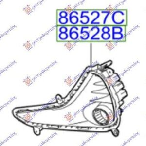 371204801 Hyundai i10 2016-2019 | Δίχτυ Προφυλακτήρα Εμπρός Δεξιό