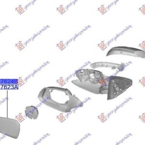 371307612 Hyundai i10 2019- | Κρύσταλλο Καθρέπτη Αριστερό