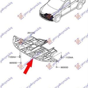 372200840 Hyundai Elantra 2015-2019 | Ποδιά Μηχανής Εμπρός