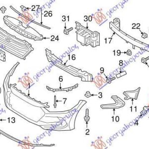 372204281 Hyundai Elantra 2015-2019 | Βάση Προφυλακτήρα Εμπρός Δεξιά