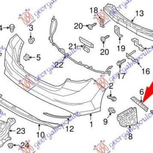 372204302 Hyundai Elantra 2015-2019 | Βάση Προφυλακτήρα Πίσω Αριστερή