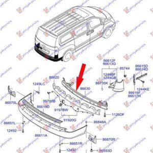 373003850 Hyundai H-1 Starex 2007-2018 | Τραβέρσα Προφυλακτήρα Πίσω