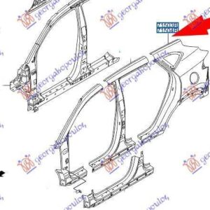 375001681 Hyundai Tucson 2015-2018 | Φτερό Πίσω Δεξιό